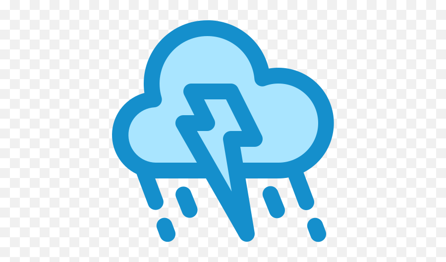 Weather Rain Cloud Lightning Storm Free Icon - Icon Park Png,Hurrican Icon Clip Art