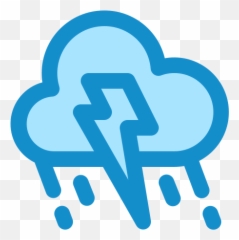 Weather Rain Cloud Lightning Storm Free Icon - Icon Park Png,Hurrican Icon Clip Art
