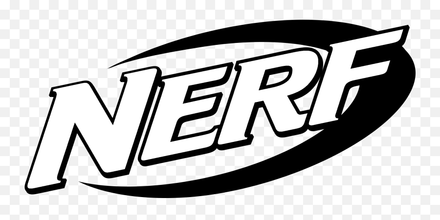 Nerf Logo Black And White Transparent Png