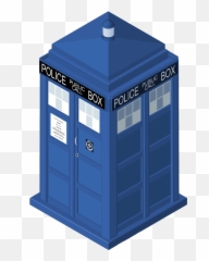 Tardis Isometric By Lana Olkha - Vertical png