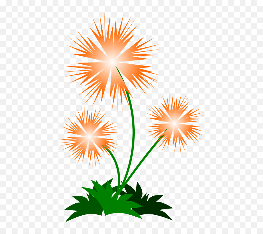 Flower Abstract Spring - Graphic Design Flowers Abstract Png,Orange Flowers Png