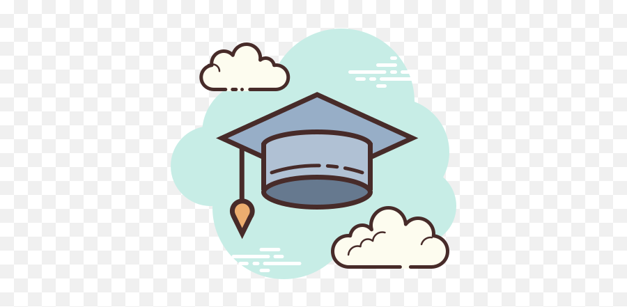 Graduation Cap Icon In Cloud Style - Cute Graduation Cap Icon Png,Grad Hat Icon