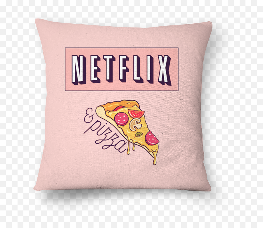 Download Hd Almofada Netflix U0026 Pizza De Priscilla C - Netflix And Pizza Pink Png,Pink Netflix Icon