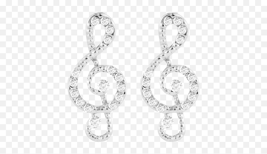 Treble Clef Earrings - Earrings Png,Treble Clef Transparent Background
