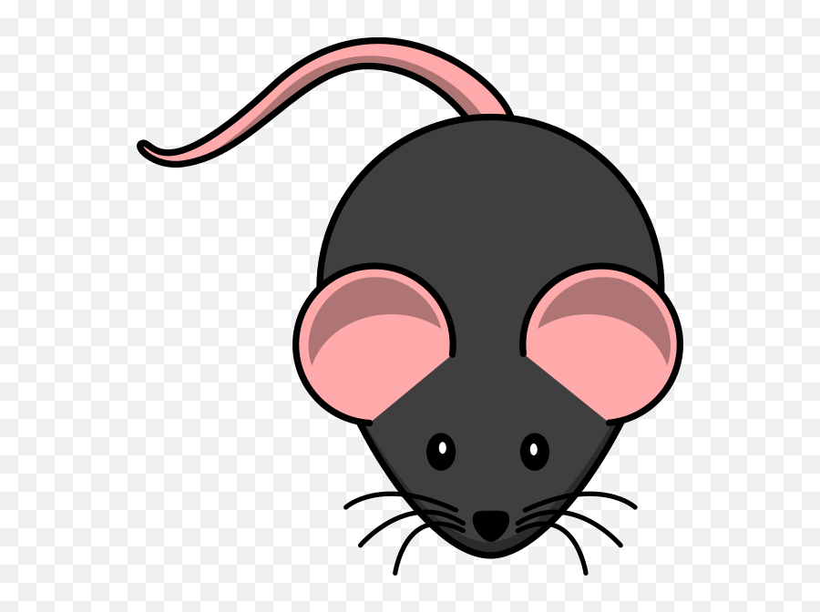 C57 Black Mouse Pink Ears Clip Art - Vector Transparent Background Mouse Clipart Png,Mice Png