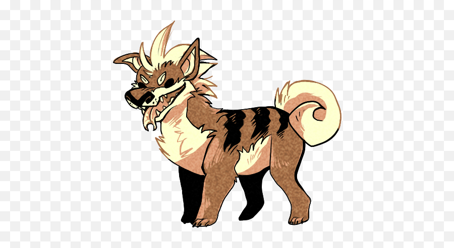 Hell Arcanine Growlithe Jesterdex - Cartoon Png,Growlithe Png