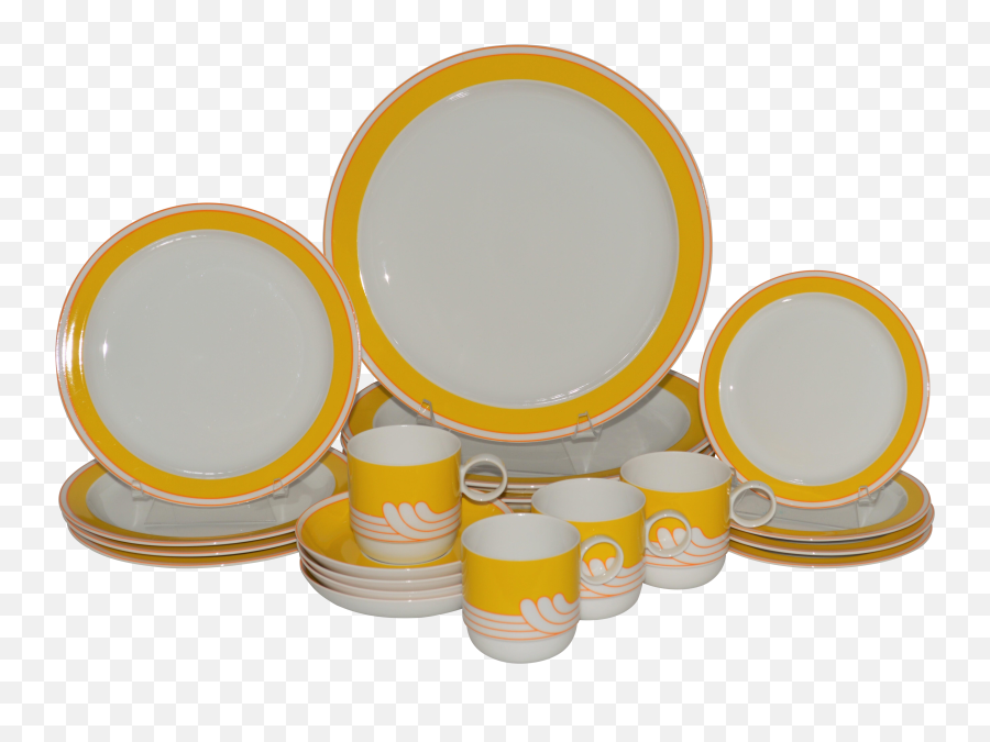 Rosenthal Studio Linie Yellow - Dinner Set Clipart Png,Dinner Plate Png
