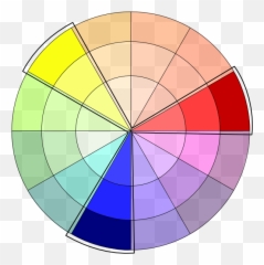 Download Hd How A Triad Color Scheme - Primary Color Scheme Wheel Png,Color Wheel Png