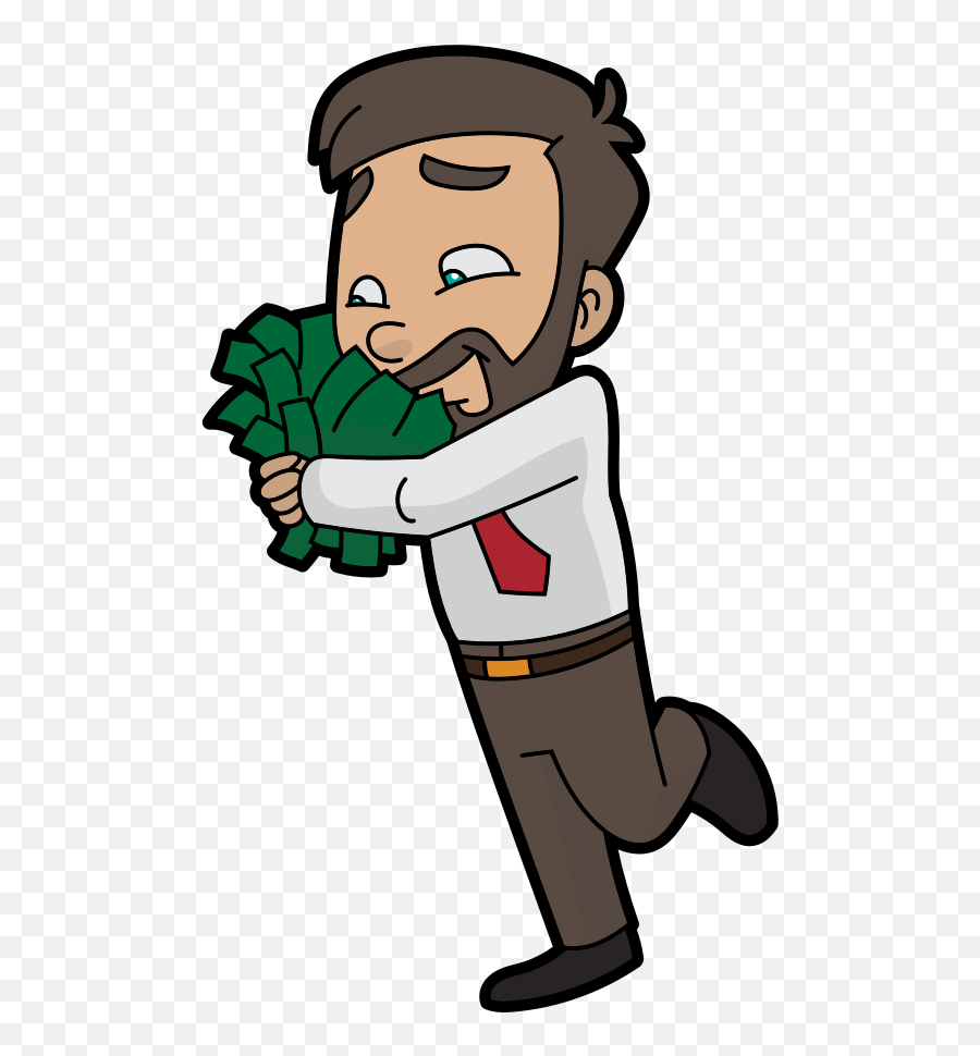 Filecartoon Man Hugging Lots Of Moneysvg - Wikimedia Commons Png,Hand With Money Png