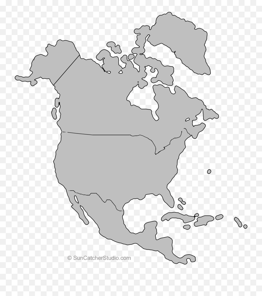 North America Outline Png Free Clipart - North America Png,North America Png