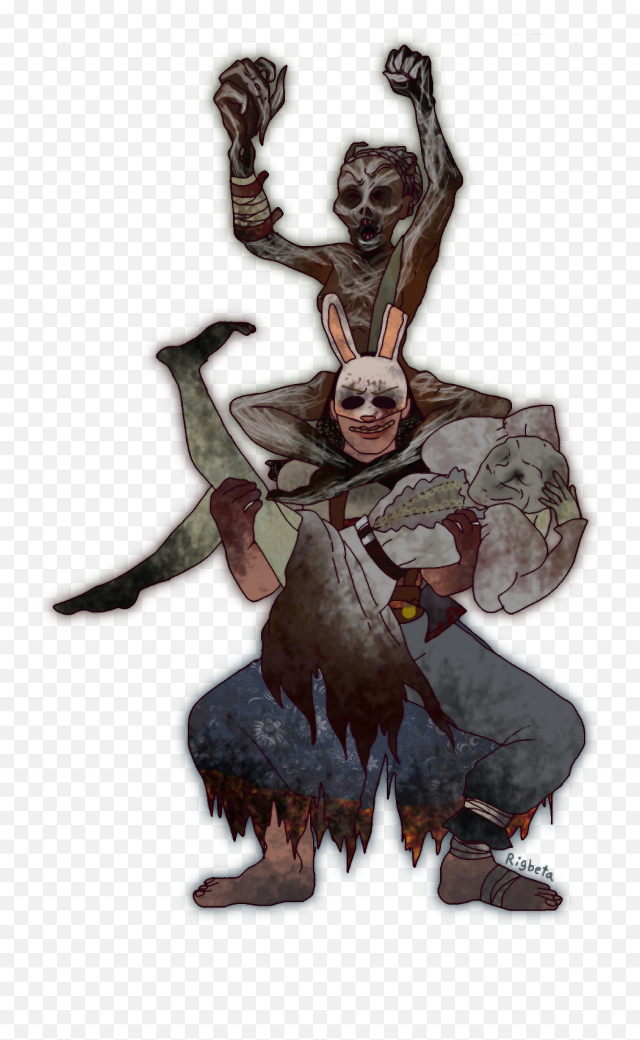 What Better Way To Get In The Holidays - Oni Dead By Daylight Fanart Png,Dead By Daylight Png
