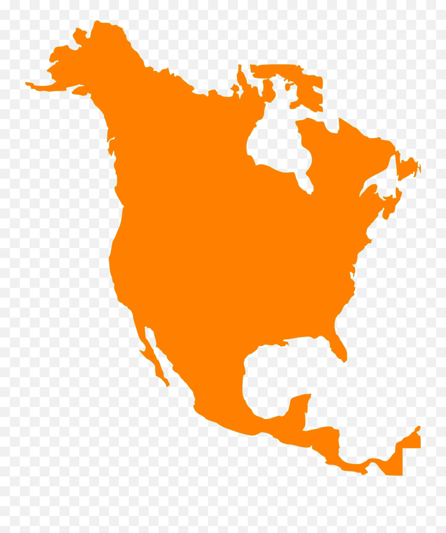 North America Map Clip Art Icon And Svg - Svg Clipart North America Clipart Png,Map Clipart Png