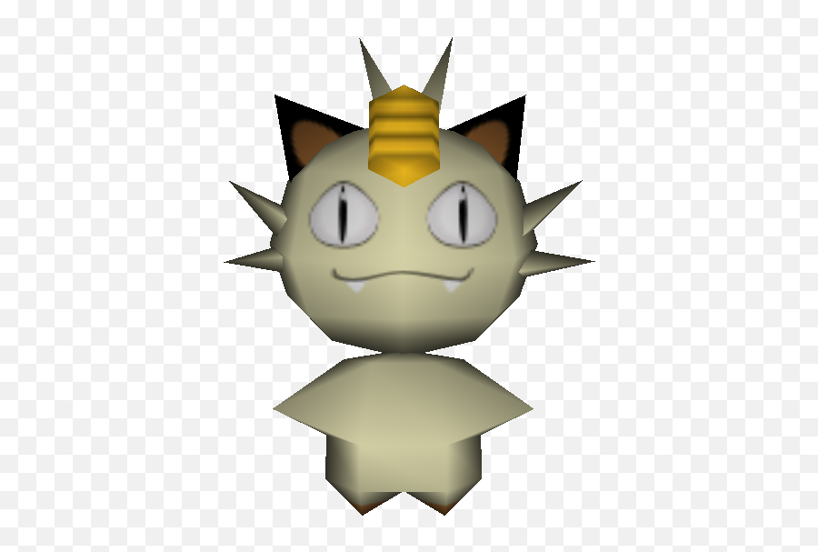Wii - My Pokémon Ranch 052 Meowth The Models Resource Cartoon Png,Meowth Png