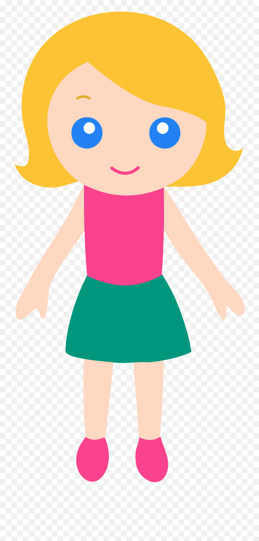 Blonde Little Girl Png U0026 Free Girlpng - Blonde Hair Blue Eyes Cartoon,Girl Clipart Png