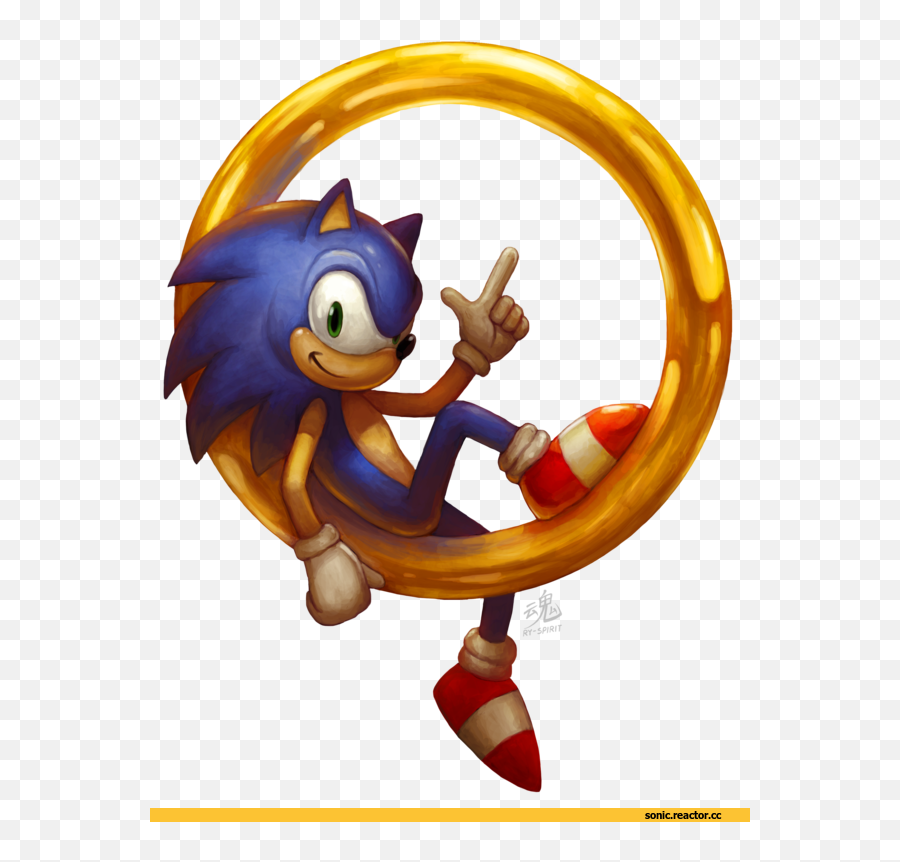 Sonic The Hedgehog With Rings Png Transparent Background