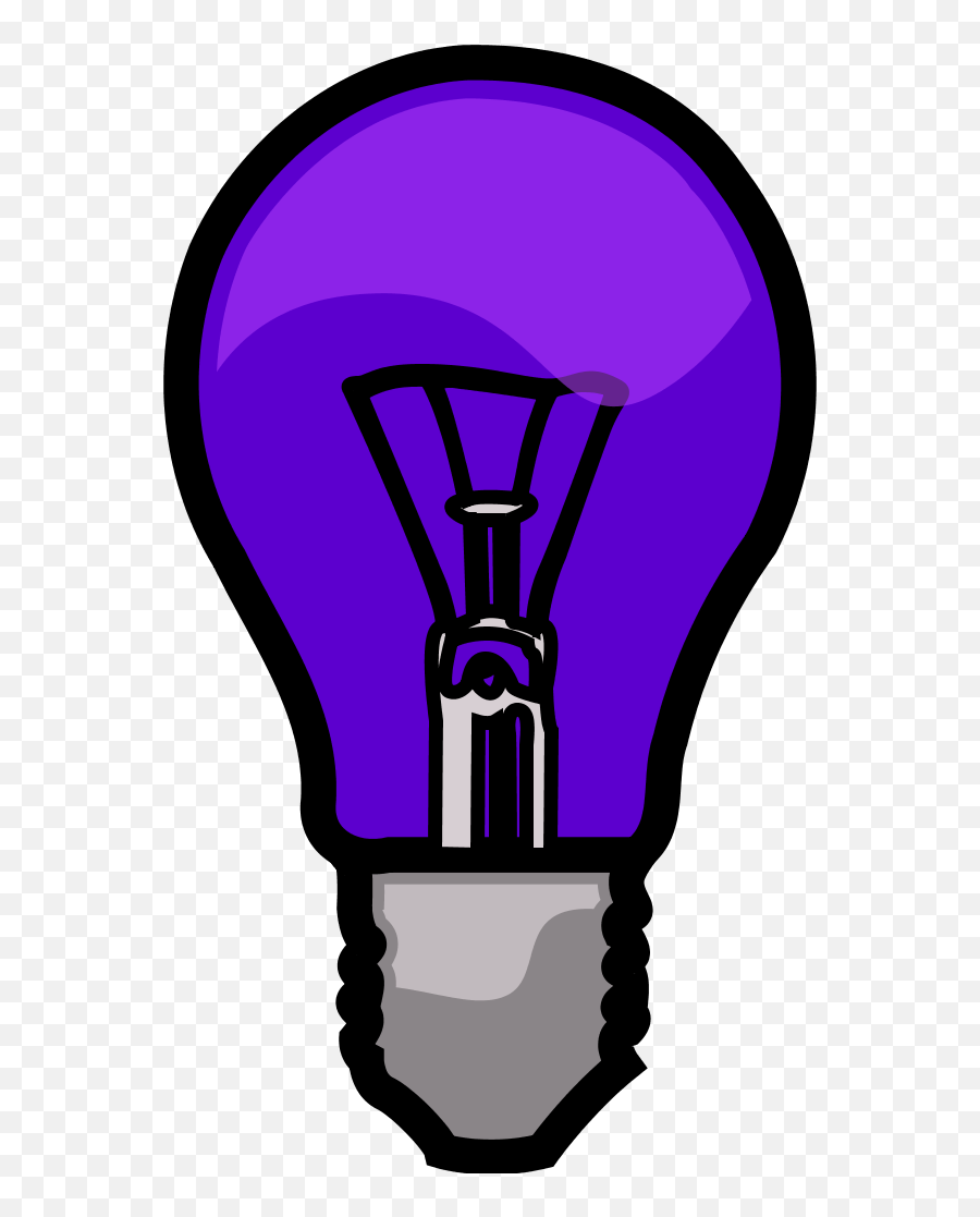 Download Light Bulb Clipart Purple - Png Idea Light Bulb Solid Light Bulb Clip Art,Idea Light Bulb Png