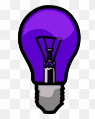 Download Light Bulb Clipart Purple - Png Idea Solid Art