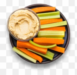 Download Veggies U0026 Hummus - Glutenfree Diet Full Size Png Plate Hummus And Veggies,Diet Png