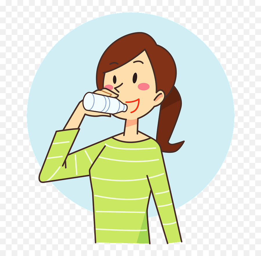 Woman Is Drinking Water Clipart - Girl Drinking Water Clipart Png,Water Clipart Png