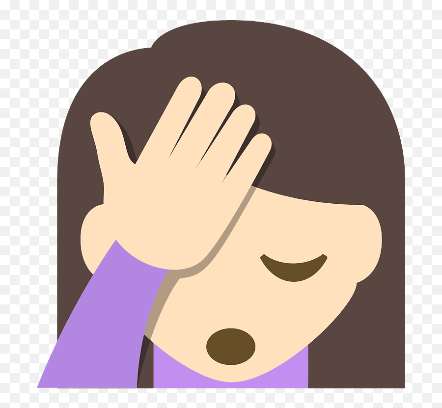 Person Facepalming Emoji Clipart - Smiley An Kopf Fassen Png,Facepalm Emoji Png