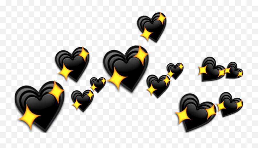 Hot - Aesthetic Heart Crown Png,Yellow Heart Png