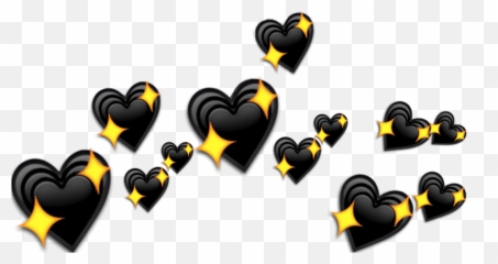 Hot - Aesthetic Heart Crown Png,Yellow Heart Png