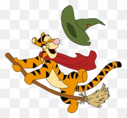 Download Hd Eeyore As Tigger Pumpkin - Imagenes De Tigger Halloween Png,Broomstick Png