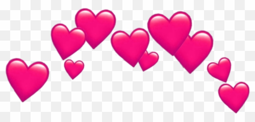 Pink Hearts Sticker By - Orange Heart Crown Transparent png