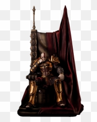 God Of War Kratos - On The Throne png