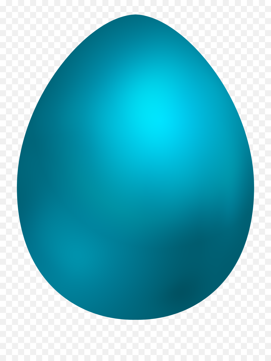 Sky Blue Easter Egg Png Clip Art - Transparent Easter Egg Png,Easter Eggs Transparent Background
