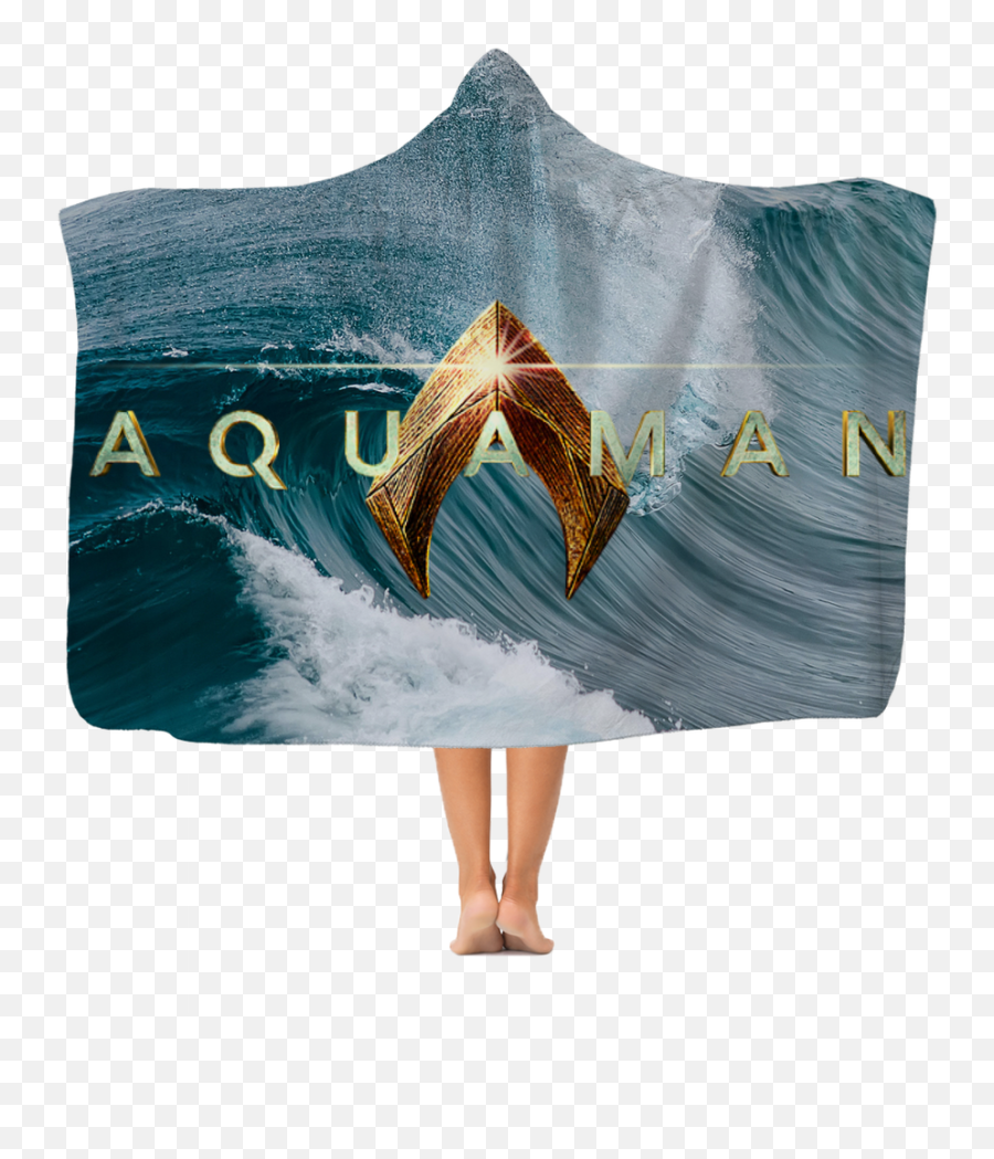 Ocean Scene Premium Hooded Blankets - Deniz Dalgas Png,Aquaman Logo Png