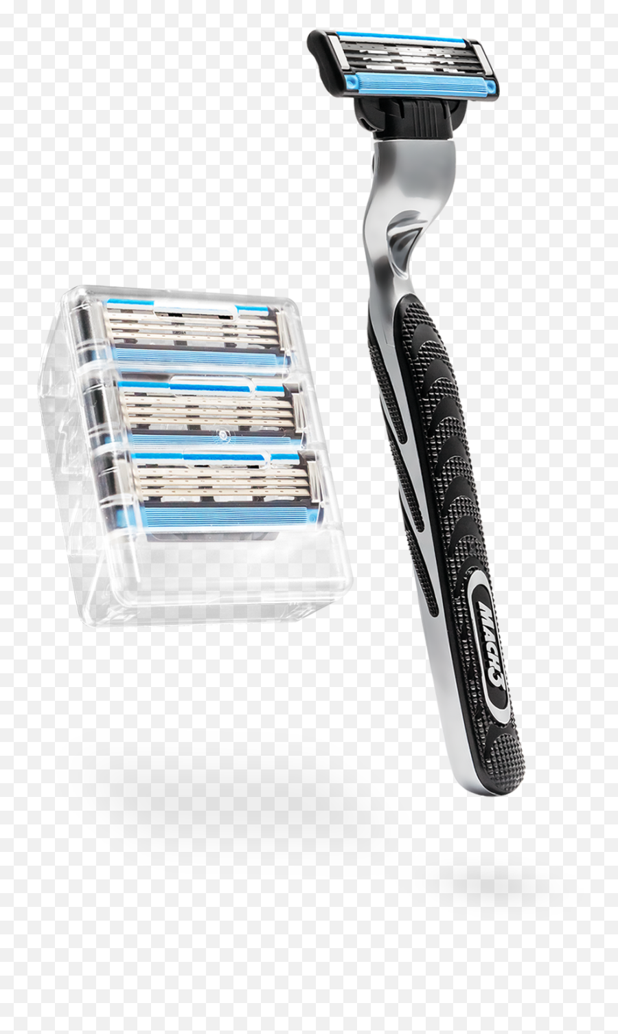 Download 4 Mach3 Razor Blade Cartridges Handle Included - Gillette Mach 3 Razer Png,Razor Blade Png