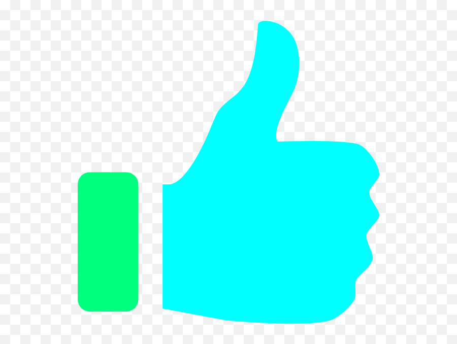 Download Thumbs Up Clip Art - Clip Art Turquoise Thumbs Up Png,Thumb Up Png