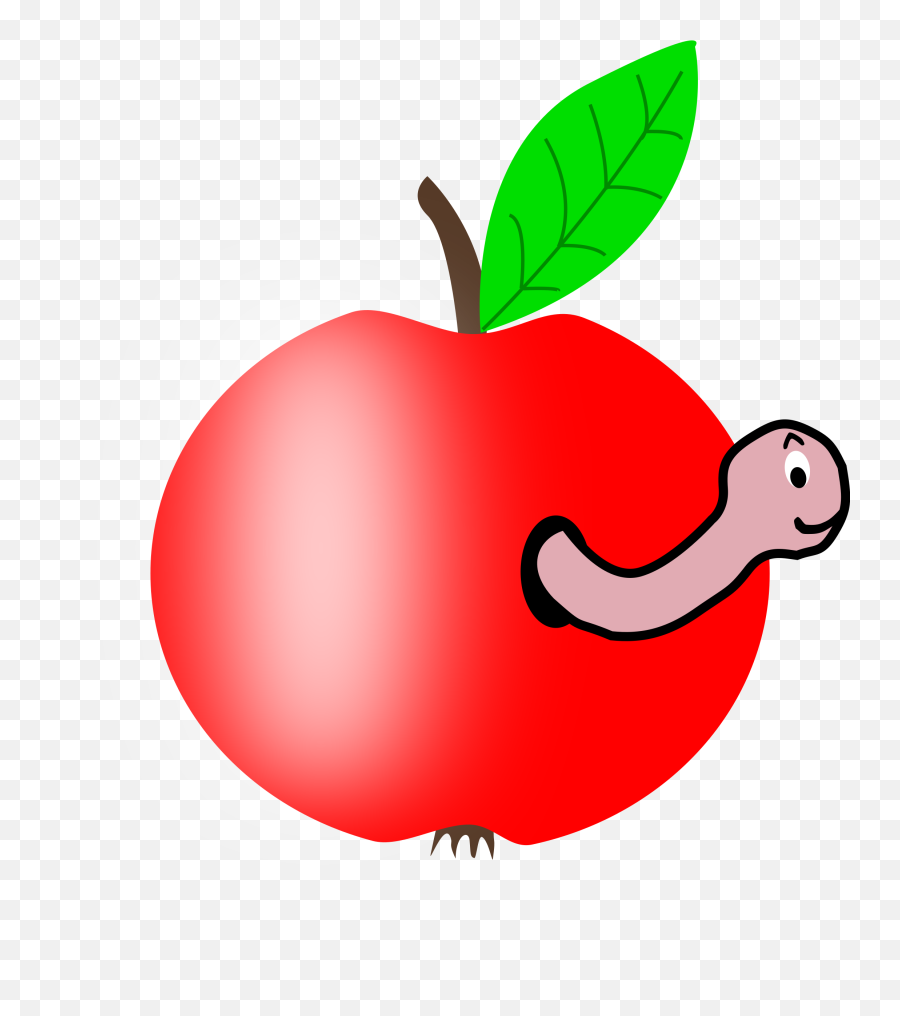 Rotten Apple Clipart Free Download - Apple With A Worm Png,Apple Clipart Transparent