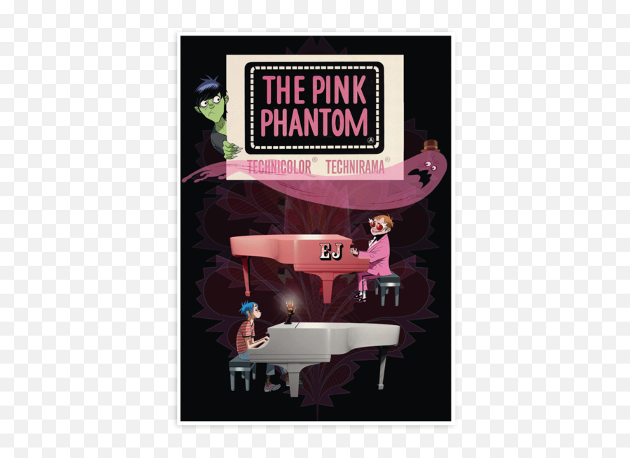 Limited Edition Song Machine Print 7 - Pink Phantom Piano Gorillaz Png,Gorillaz Logo Png