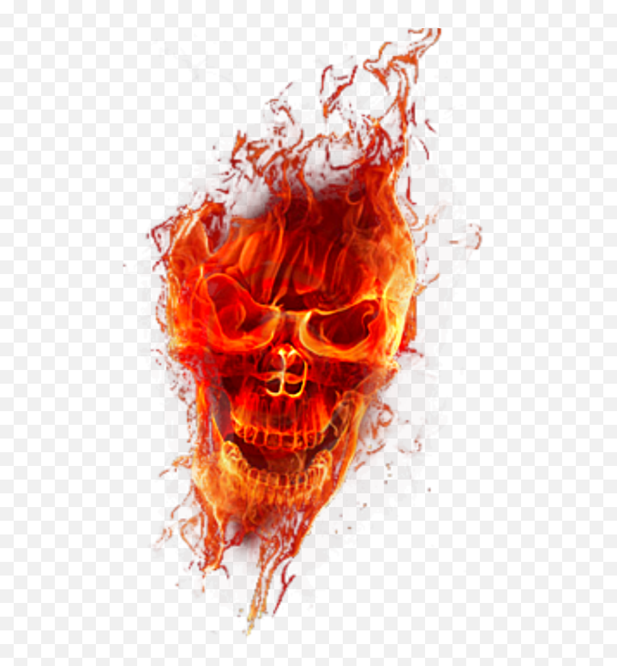 Fire Skull Png 2 Image - Flame Skull Png,Fire Background Png