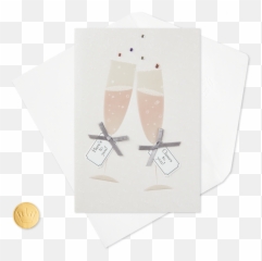 Download Champagne Toast For Two Anniversary Card - Paper Glass png