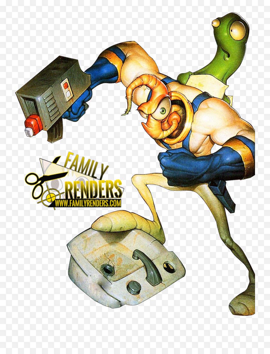 Earthworm Jim 2 Render U0026 Snot - Earthworm Jim 2 Sega Saturn Png,Earthworm Jim Logo