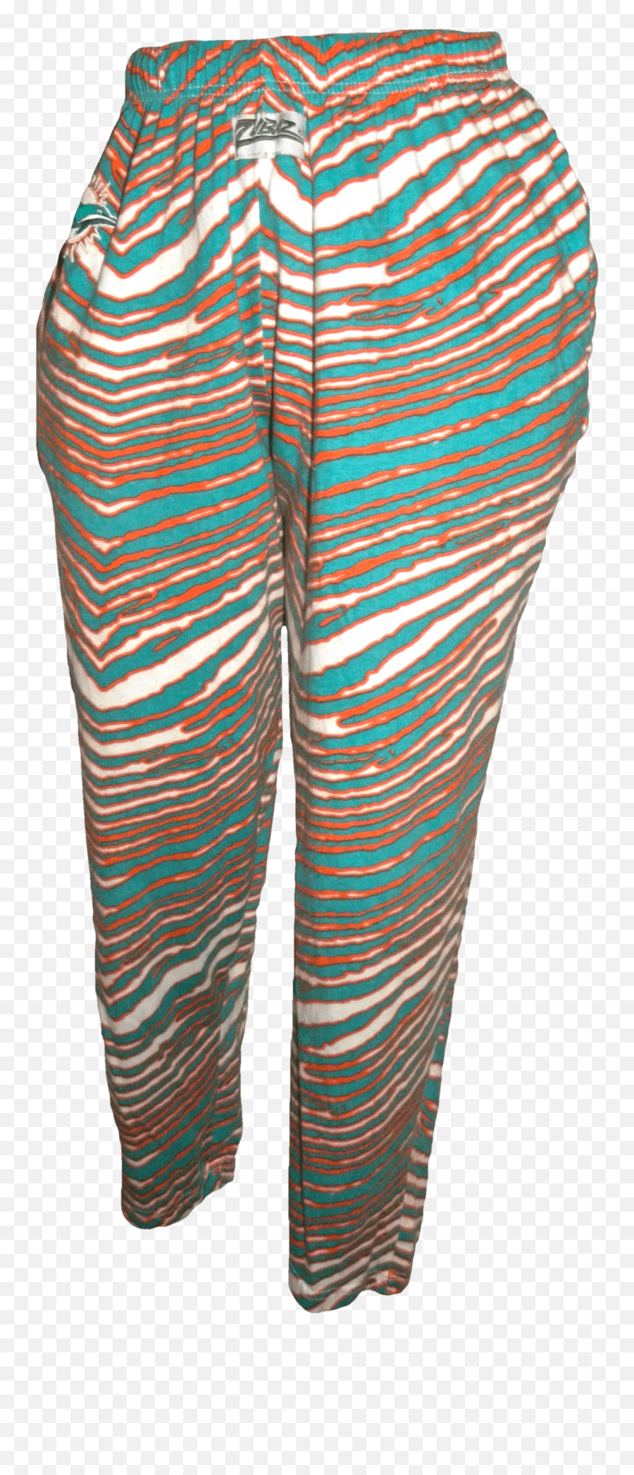 Miami Dolphins Zebra Stripe Baggy Tapered Pants By Zubaz - For Women Png,Miami Dolphins Png