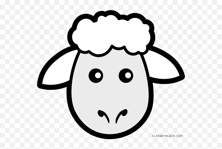 Cartoon Animal Free Black White Images Clipartblack - Draw A Sheep Cute Cartoon Head Png,Sheep Transparent Background