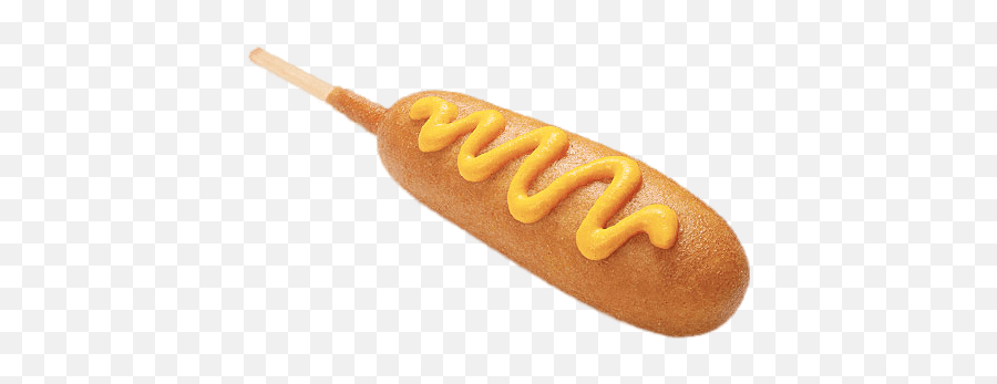 Corn Dog With Mustard Transparent Png - Corn Dog With Mustard,Transparent Hot Dog