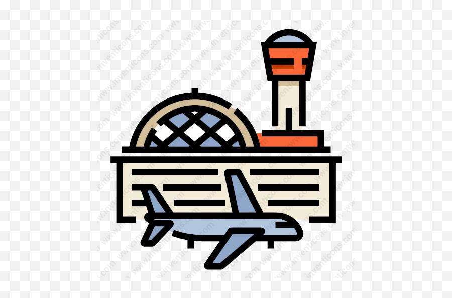 Download Airport Vector Icon - Airport Icon Png Colored,Aiport Icon