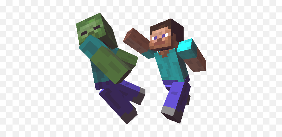How To Minecraft - Minecraft Steve Fighting Zombies Png,Minecraft Tree Png
