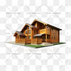 Png Image With Transparent Background - Wood House