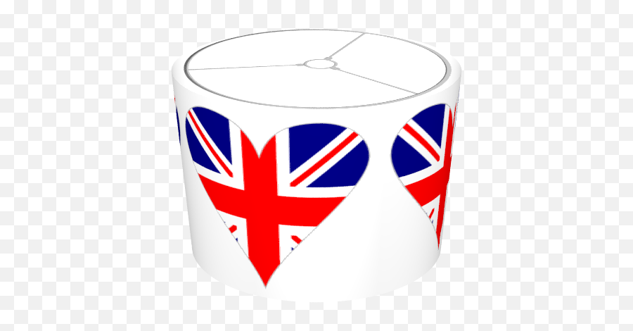 Mysoti - Flagnation U0027funky Uk Flag Heartu0027 Lampshade Emblem Png,Uk Flag Png