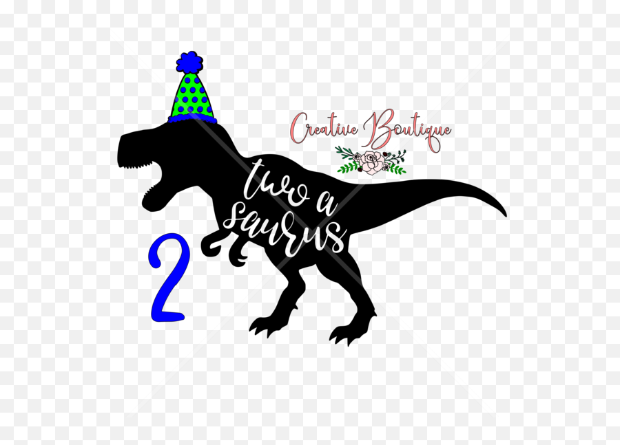 Two A Saurus - Free Birthday Dinosaur Svg Png,Dinosaur Silhouette Png