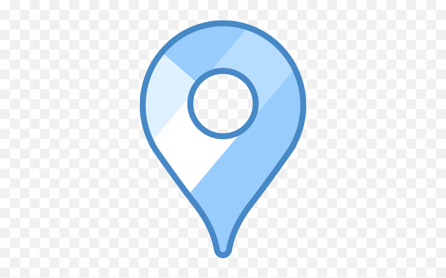 Google Maps Icon In Blue Ui Style - Maps Icon Blau Png,New Maps Icon