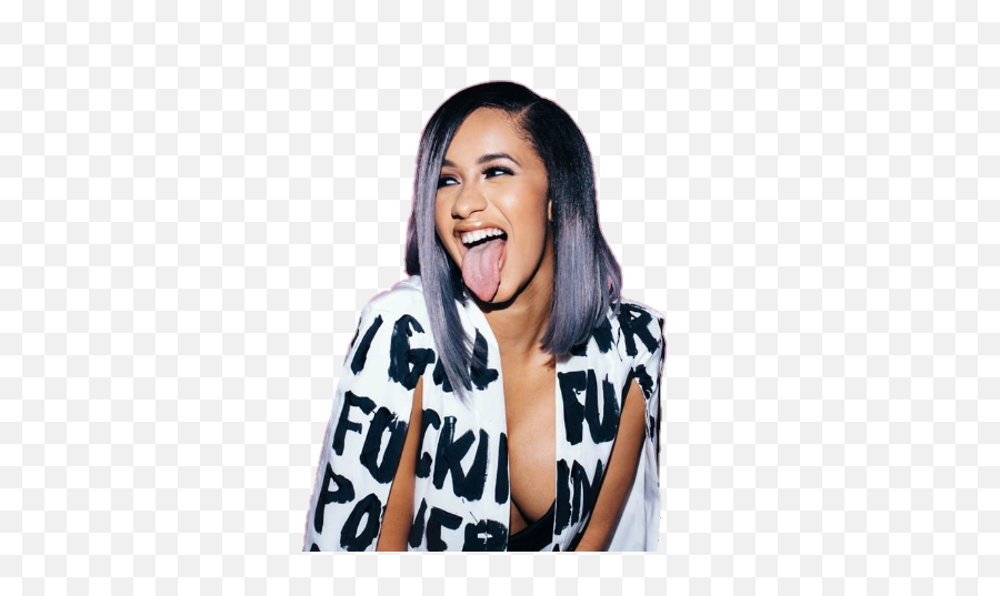 Download Hd Report Abuse - Cardi B Tongue Out Png,Cardi B Png