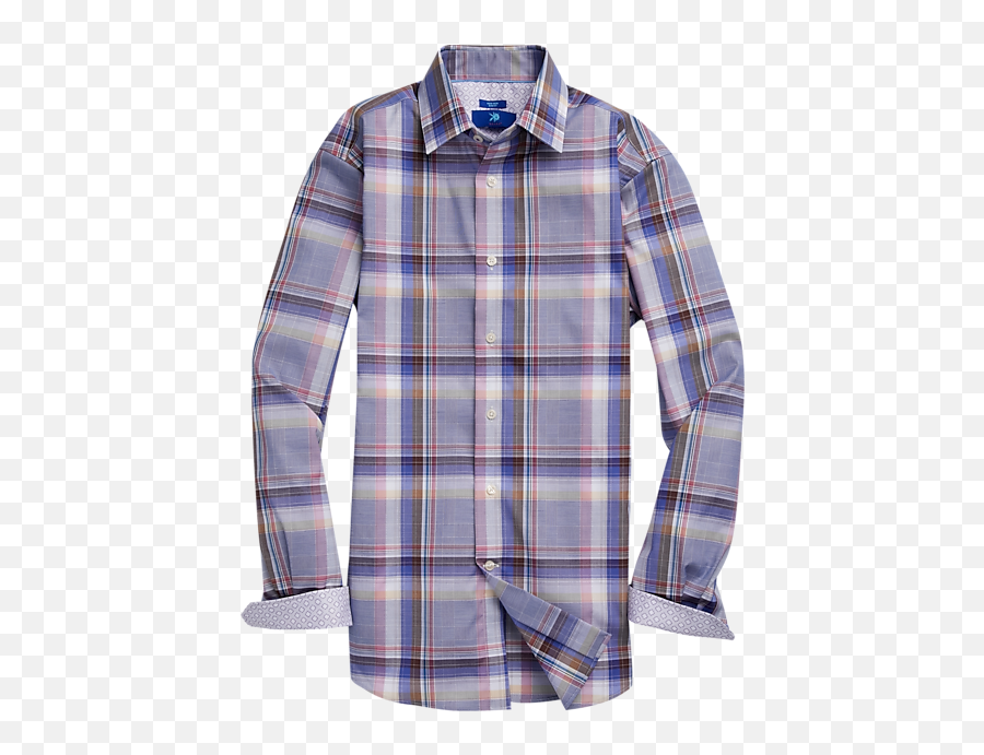 Egara Purple Plaid Slim Fit Sport Shirt - Long Sleeve Png,Jcrew Icon Trench