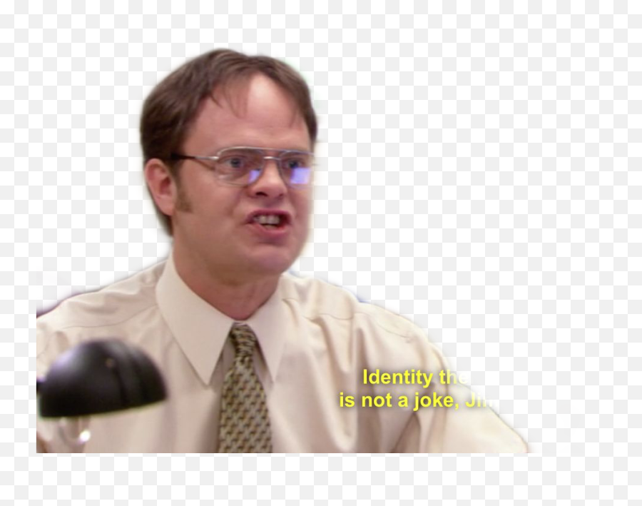 Freetoedit Dwight Schrute Meme Identity Theft Theoffice - Dwight Identity Theft Meme Png,Dwight Schrute Png